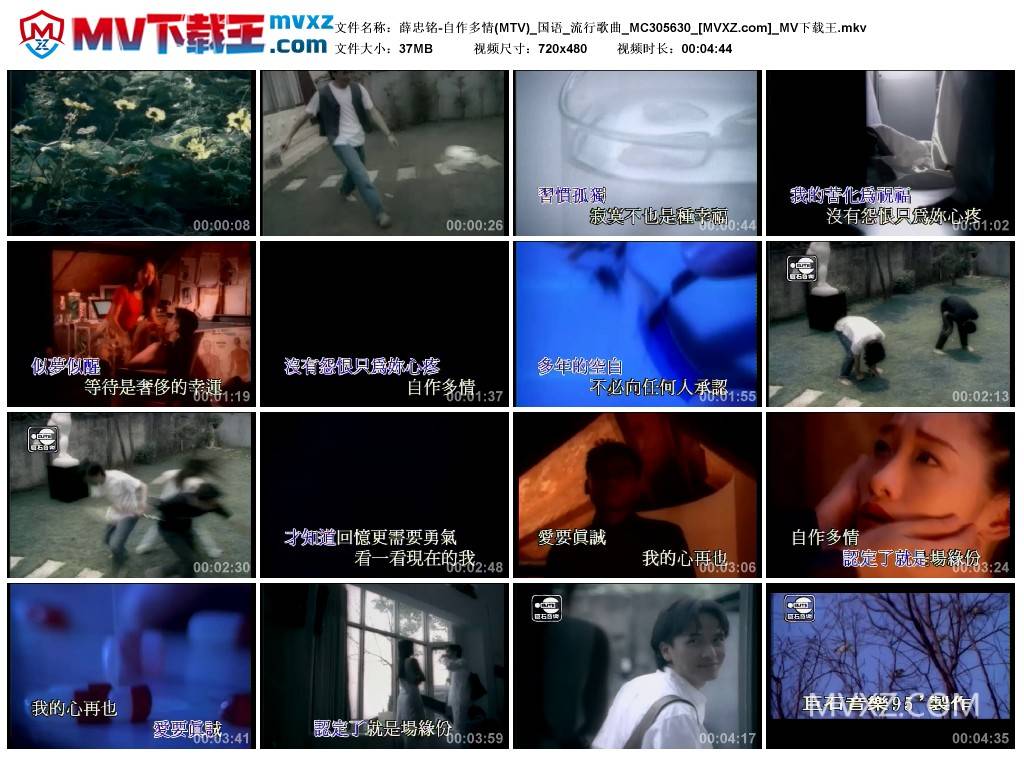 薛忠铭-自作多情(MTV)_国语_流行歌曲_MC305630